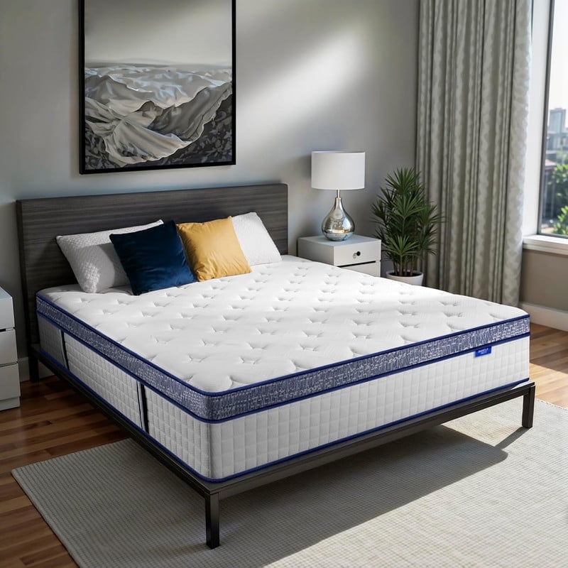 King Mattress, 12 Inch Hybrid Mattress in a Box, Memory Foam and Individual Pocket Springs, Medium Firm Comfort, Motion Isolation, Ideal for All Sleep Positions, CertiPUR-US Certified