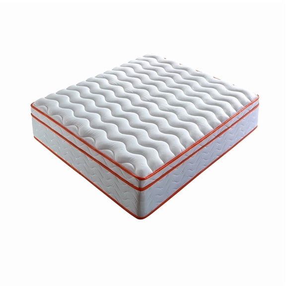 King Mattress, 12 Inch Hybrid Mattress Euro Top Medium Firm for Back & Lumbar Support, 100 Night Trial, Individual Pocket Spring Mattresses for Motion Isolation & Pressure Relief