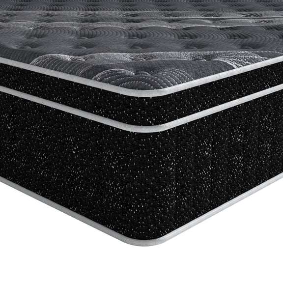 King Mattress 12inch,Mattress King Size,Black Cooling Gel Memory & Spring Hybrid Medium Comfort Motion Isolation, Pressure Relief,Mattress in a Box,CertiPUR-US