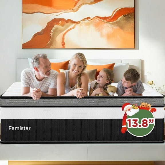 King Mattress, 14 Inch Gel Memory Foam Bed in a Box, Breathable & Cooling Design with Zoned Pressure Relief, Medium Firm Feel for Motion Isolation, CertiPUR-US Certified, Sleep Comfort