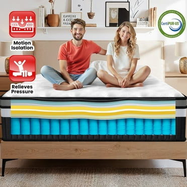 King Mattress, 14 Inch Memory Foam Mattress in a Box, Gel-Infused for Cool Breathable Sleep, Pressure Relief & Support, Medium Firm, CertiPUR-US Certified