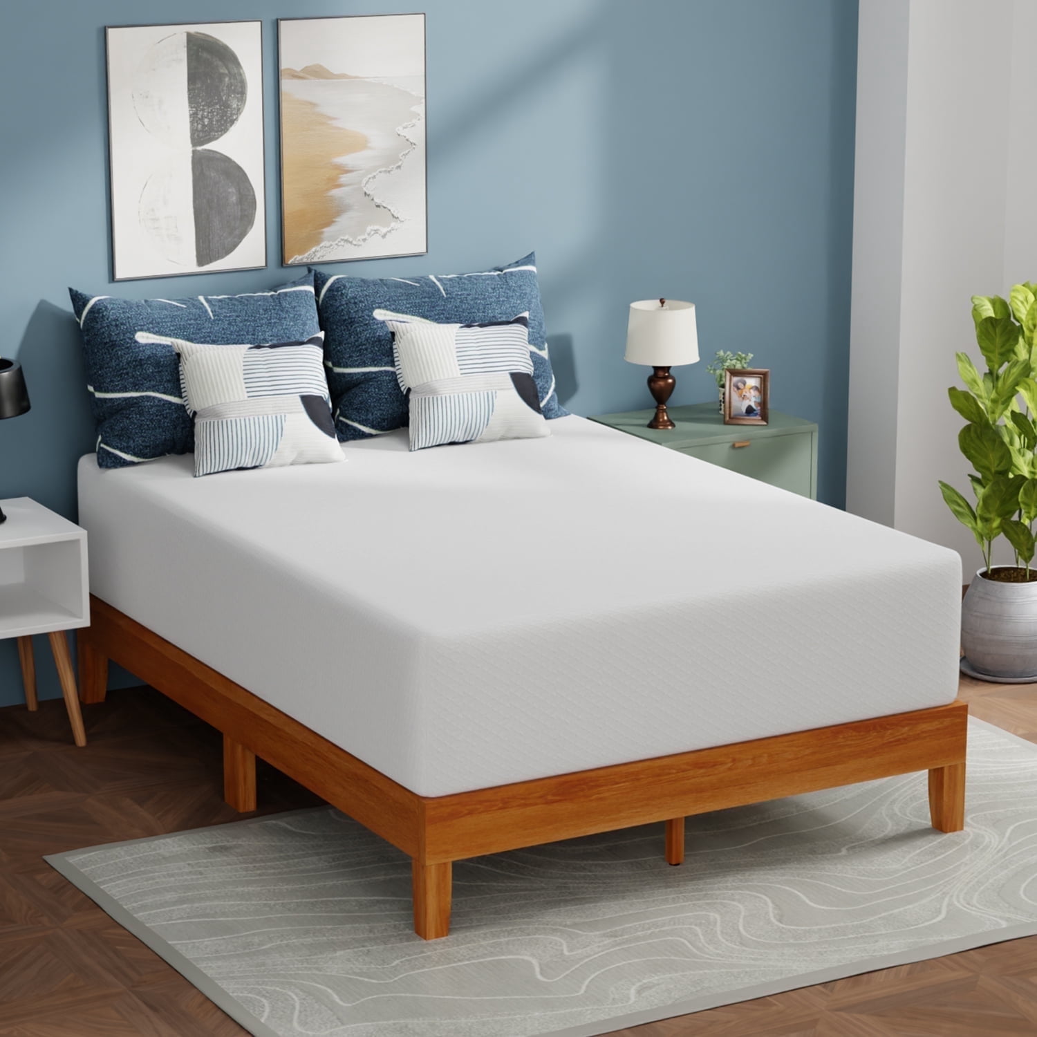 FDW King Mattress, 14 inch Gel Memory Foam Mattress King Size for Cool Sleep & Pressure Relief, Medium Firm Mattresses CertiPUR-US Certified / Pressure Relieving