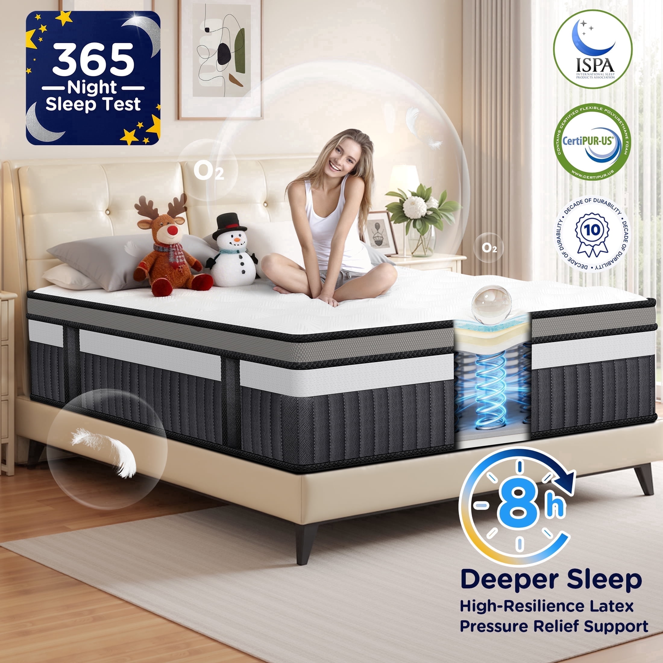 King Mattress 14 inch Cooling Memory Foam - rated 4.3 stars from 269 reviews