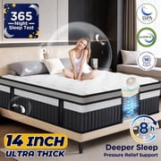14 Inch King Mattress, Hybrid King Size Mattress in a Box, Cooling Memory Foam & Pocket Coils, Medium Firm Support, Motion Isolation for Undisturbed Sleep, CertiPUR-US Certified