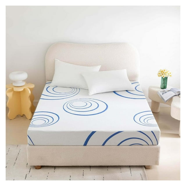 King Mattress, 8 inch Cooling Gel Memory Foam Mattress, Bamboo Charcoal