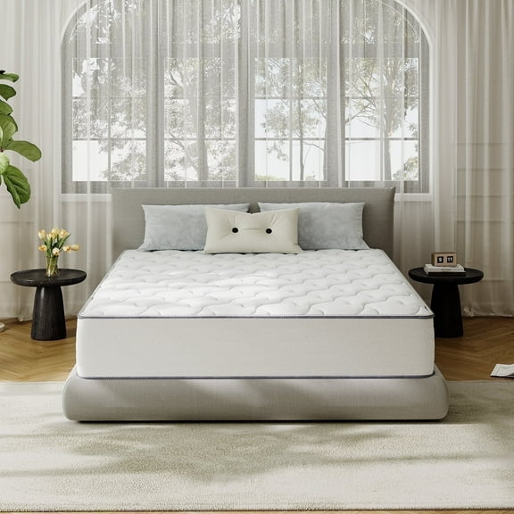 King Mattress,Babo Care 12 Inch Cooling-Gel Memory Foam and Individually Pocket Innerspring Hybrid Mattress, King Bed Mattress in a Box, CertiPUR-US Certified, Medium King Size Mattress-White