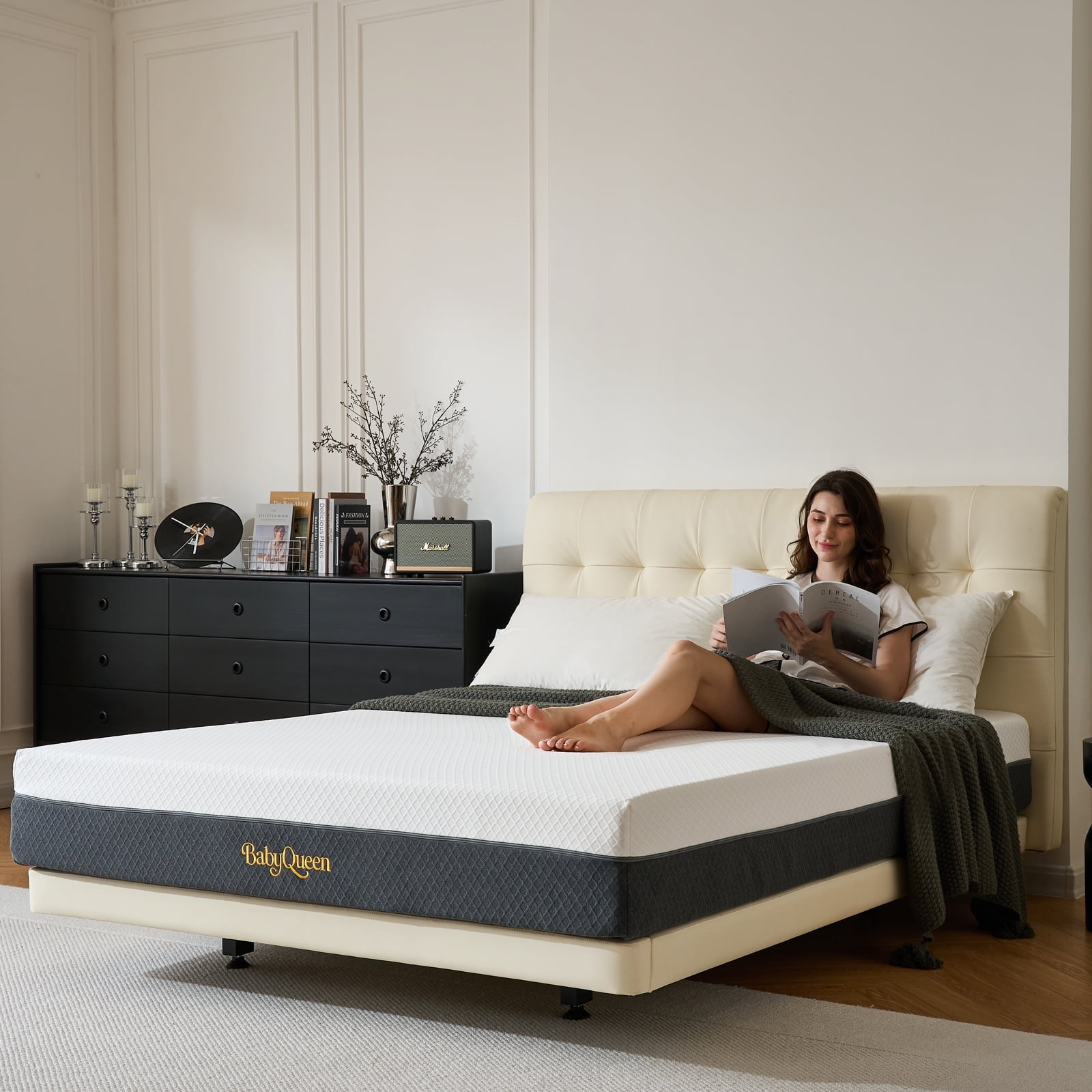 Babyqueen King Mattress Gel Memory Foam Mattress 10 inch, Medium Firm Support & Breathable Cooling, Mattress in a Box
