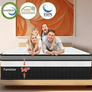 King Mattress in a Box, 14in Memory Foam Mattress, Motion Isolation, Zoned Pressure Relief, Cooling & Breathable, Gel Infused, Medium Firm Feel, CertiPUR-US Certified