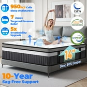 King Mattress, Famistar 14 Inch Memory Foam Mattress King Size, Innerspring Hybrid King Bed Mattress in a Box Medium Firm with Motion Isolation & Strong Support & Pressure Relief, CertiPUR-US