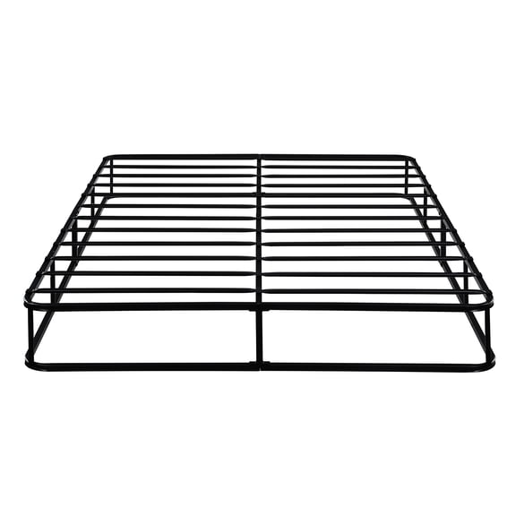 King Mattress Foundation With Black Metal, Textured Fabric Cover, 12 Slat Support, 8.5" Tall, Easy To Assemble Process Metal & High, 12 Setup Wisdom, 700lb Capacity, Bedroom Essential Piece