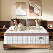 BedStory Flexora 12 inch King Hybrid Mattress in a Box, Gel Memory Foam with Individually Wrapped Pocket Coils, Medium Firm