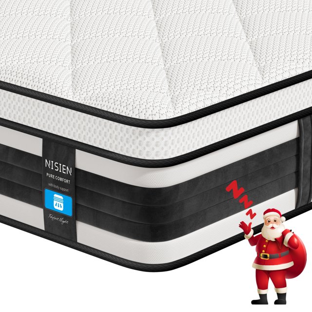 King Mattress, Nisien 12 Inch Memory Foam Mattress King Size