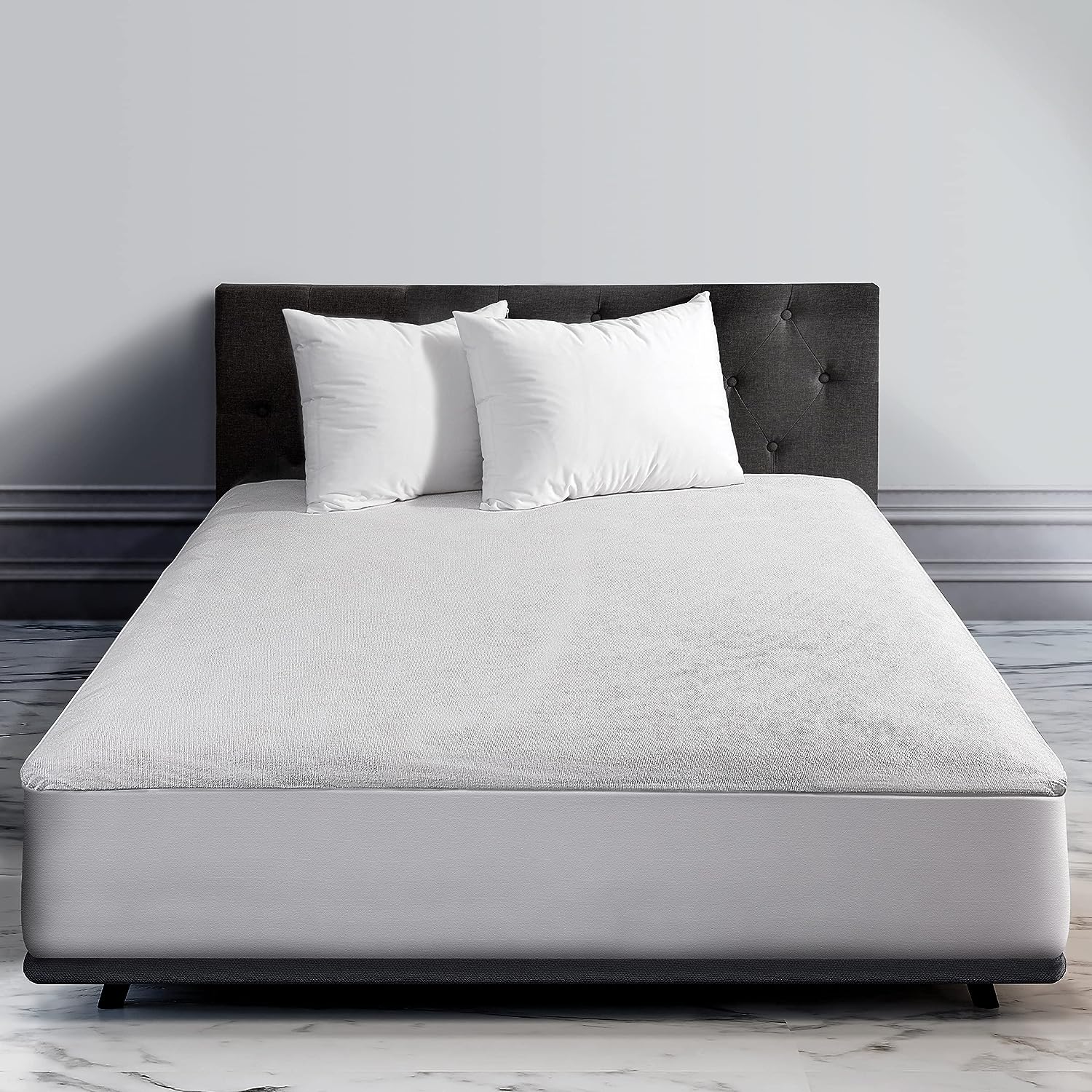 King Mattress Protector with Zipper by Guardmax. Terry Cotton