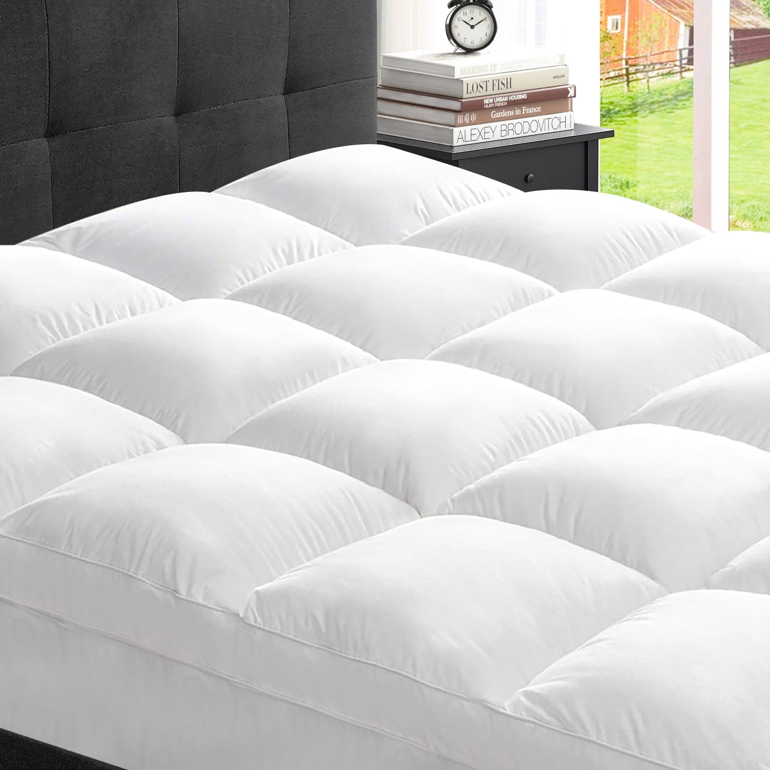 King Mattress Topper, Extra Thick Pillowtop, Cooling Mattress Topper