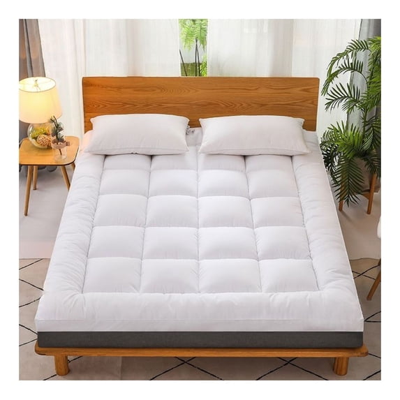 King Mattress Topper Pad - 2 Inch Thick Memory Foam - Cooling Gel - Bed Topper for Pressure Relief & Comfort - King Size Mattress Pad Cover