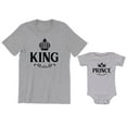 thumbnail image 1 of King Men's T-Shirt Royal Graphic Crown Prince Baby Bodysuit Kids Toddler Shirt, 1 of 3