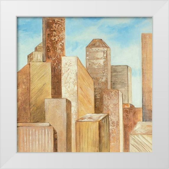 King, Michael 26x26 White Modern Wood Framed Museum Art Print Titled - Urban Archaeologist II