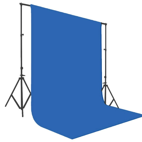 King Mills 10x10 ft Backdrop Curtain for Photography, ideal as Streaming Backdrop, Blue