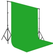 King Mills 10x8 ft Backdrop Curtain for Photography, ideal as Streaming Backdrop, Green