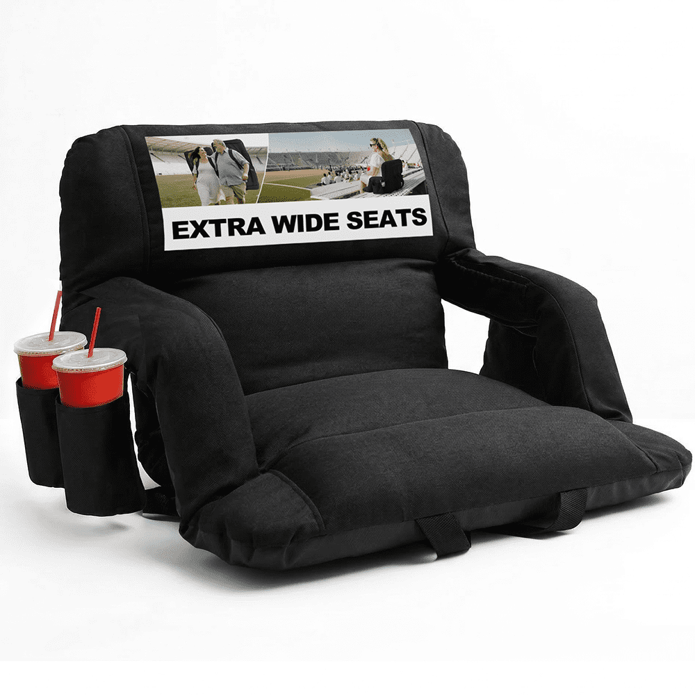 King Mills Extra Wide Stadium Seats with Back Support for Big & Tall People, 330lbs Capacity Extra Wide Bleacher Seat, 2pk