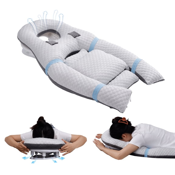 King Mills Eye Surgery Pillow Face Down with Shredded Memory Foam as Soft Support, Ideal Use as Faceless Pillow