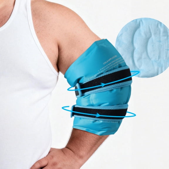 King Mills Plus Size Elbow Ice Sleeve, Ideally Used as Tennis Elbow Ice Pack Wrap with Cold or Hot Therapy for Bursitis, Golfers Treatment, Arthritis, and Tendonitis Pain Relief