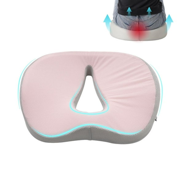 King Mills Plus Size Hemorrhoid Pillows for Sitting, Extra Large & Wide Hemorrhoid Pillow, Tailbone Cushion with Memory Foam Filling, Two Replaceable Cover