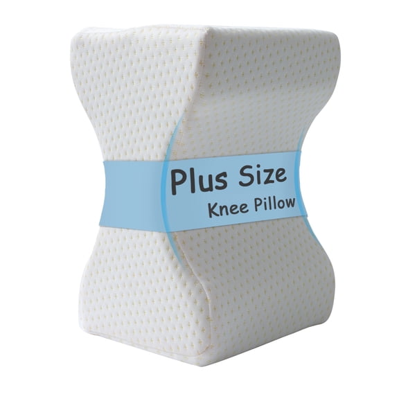 King Mills Plus Size Knee Pillow for Sleeping, Extra Large Side Sleeper Pillow Between Legs, Memory Foam Ergonomic Leg Pillow for Back Pain nd Sciatica, Two Replaceable Cover