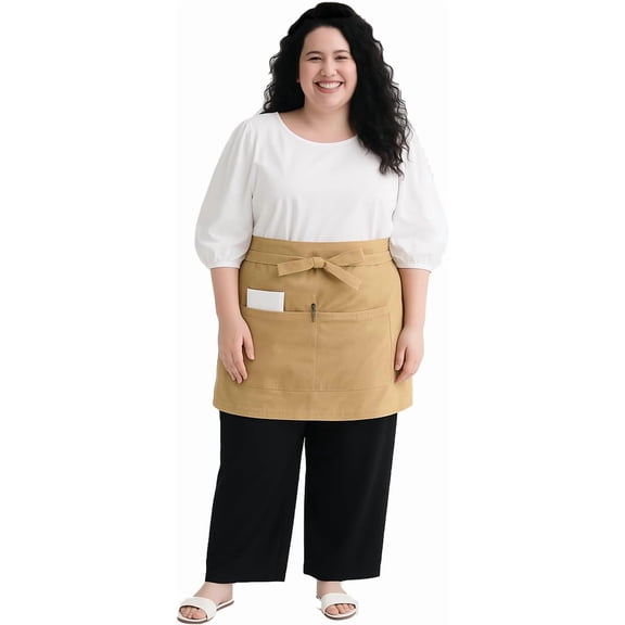 King Mills Unisex Waist/half Bistro Server Aprons with Pockets. Plus Size Apron XL XXL or Waist W40 
