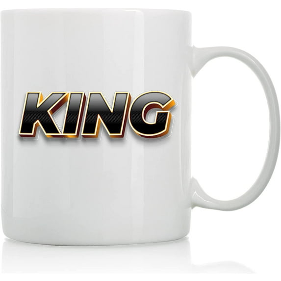King Mug - 11oz and 15oz Funny Coffee Mugs - The Best Funny Gift for Friends and Colleagues - Coffee Mugs and Cups with Sayings by