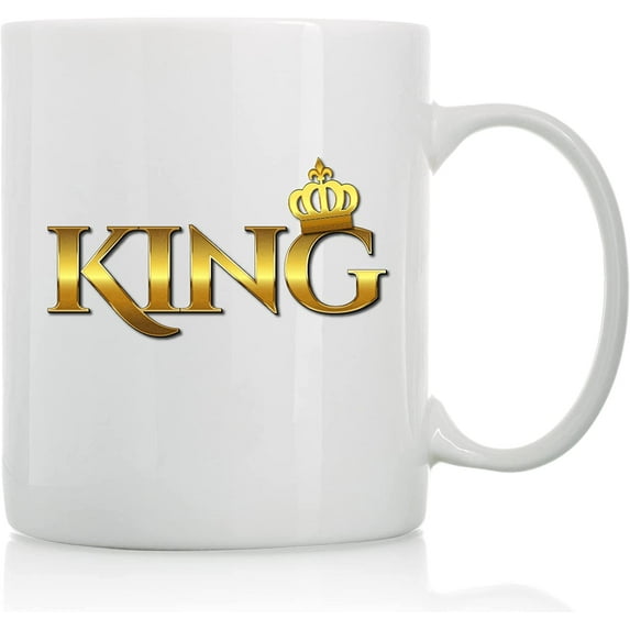King Mug - 11oz and 15oz Funny Coffee Mugs - The Best Funny Gift for Friends and Colleagues - Coffee Mugs and Cups with Sayings by