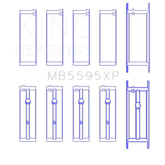 King Nissan KA-24DE (Size 0.50 Oversized) Performance Main Bearing Set