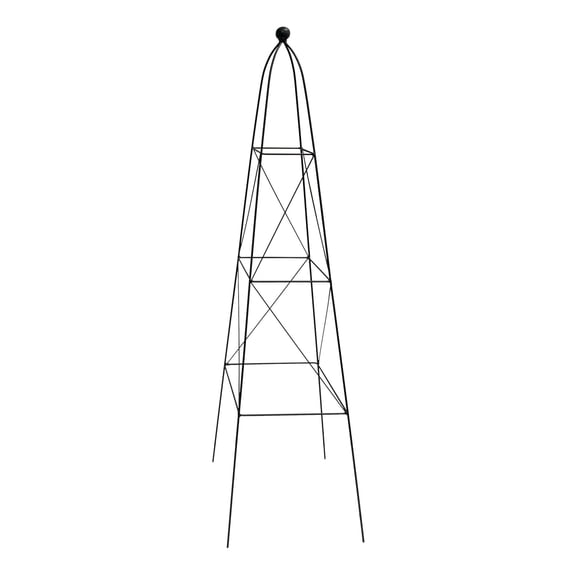 King Obelisk Ultra Decorative Plant Support – 47″ Powder-Coated Steel Garden Obelisk Trellis