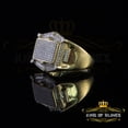 thumbnail image 1 of King Of Bling's 1.30ct Iced Out Yellow Cubic Zirconia Rectangle Fashion Ring Men's Big Size 11, 1 of 12