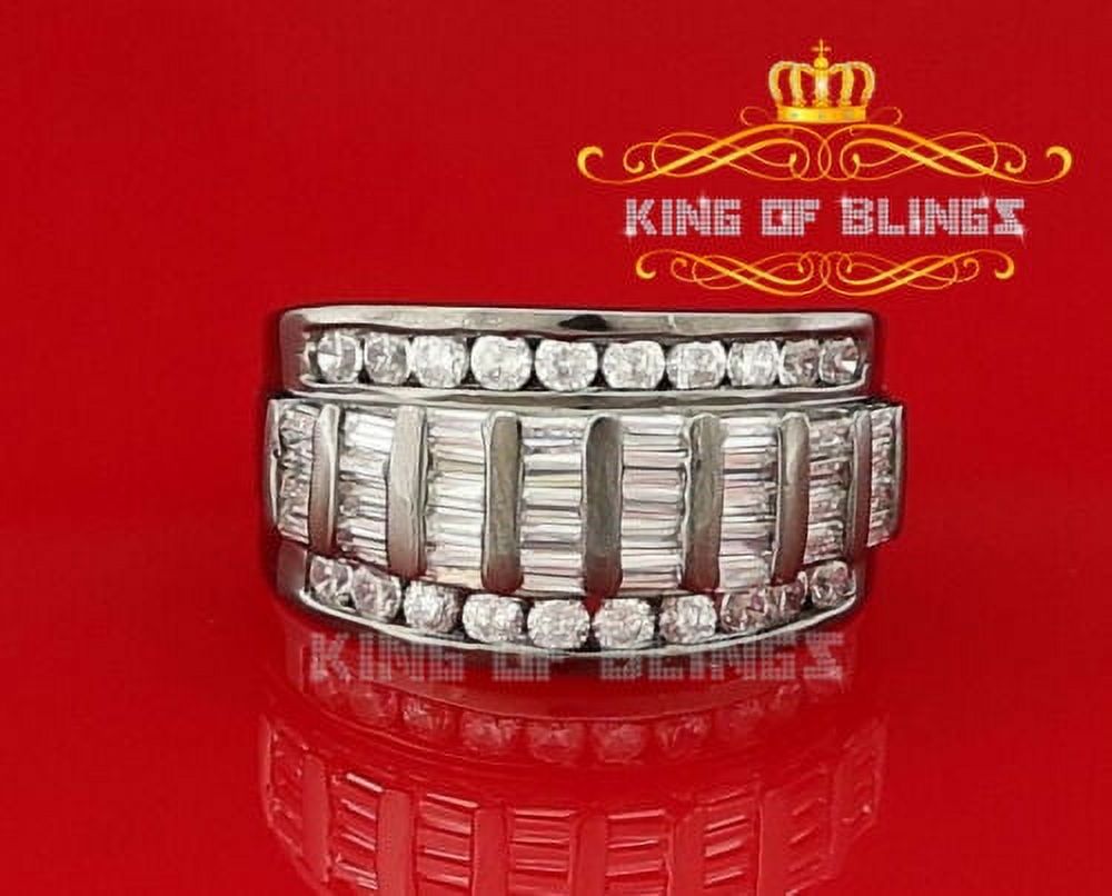 King Of Bling's 10k Yellow Gold Finish Lab Created Diamond Silver Men/Women Stud Earring