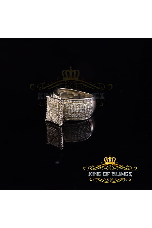 King Of Bling's 2.05ct Cubic ZirconiaYellow Cinderella Silver Set Womens Ring SZ 7