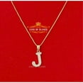 thumbnail image 1 of King Of Bling's Real 0.10ct Diamond Sterling Silver INITIAL ALPHABETS 'J' Charm Yellow Pendant, 1 of 1