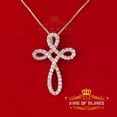 thumbnail image 1 of King Of Bling's White 925 Sterling Silver Charm Necklace Pendant with 3.41ct Cubic Zirconia, 1 of 11
