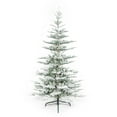 King Of Christmas 9ft Snow Flocked Hinged Artificial Christmas Tree Unlit King Noble Flock Xmas