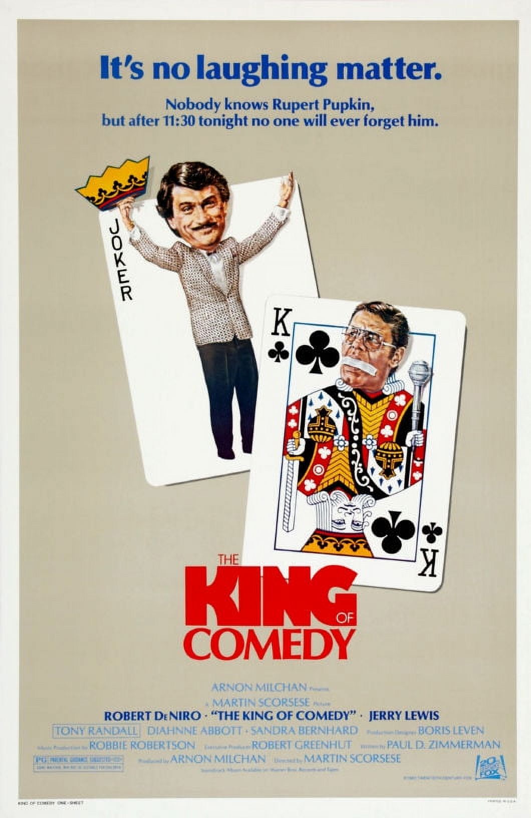 King Of Comedy Movie Poster Entertainment Decor Art Poster 24x36 ...