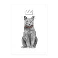 thumbnail image 1 of King Of Everything - Illustration Cat Animal Sketch Modern Art Minimalist Whimsical Unframed Wall Art Print 12 x 16 inches, 1 of 16