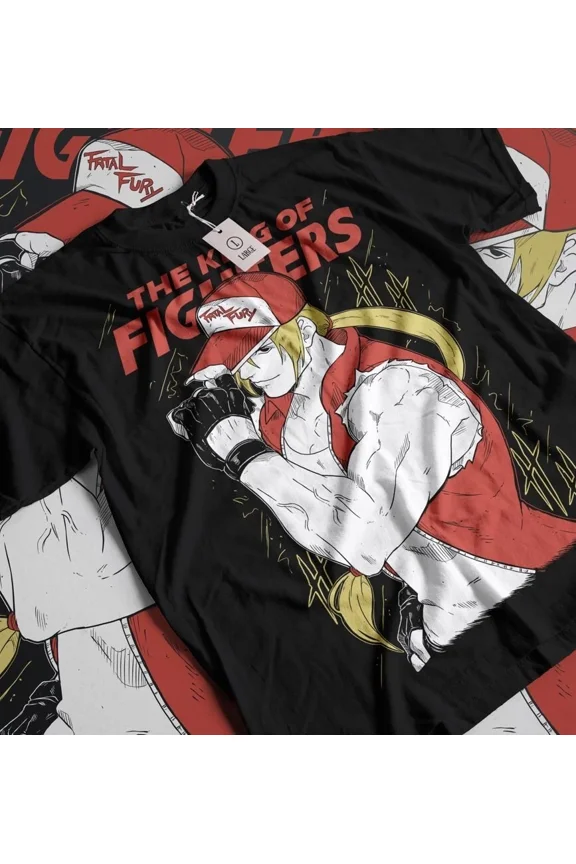 King Of Fighters T-Shirt Terry Bogard Fatal Fury kf2 Anime Gift Shirt All Size