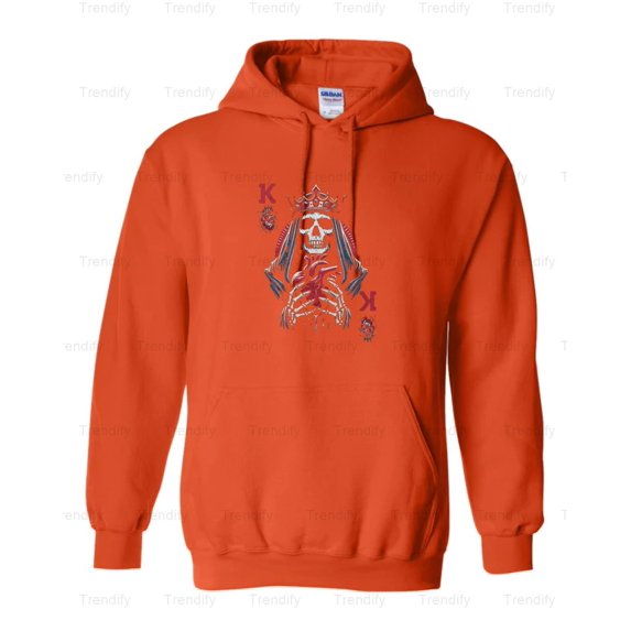 King Of Hearts Grim Reaper Macabre Card Graphic Hoodie M3082224, Up to Size 5XL