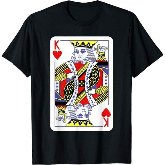King Of Hearts Playing Cards Halloween Costume Casino Easy T-Shirt