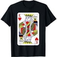 thumbnail image 1 of King Of Hearts Playing Cards Halloween Costume Casino Easy T-Shirt, 1 of 5