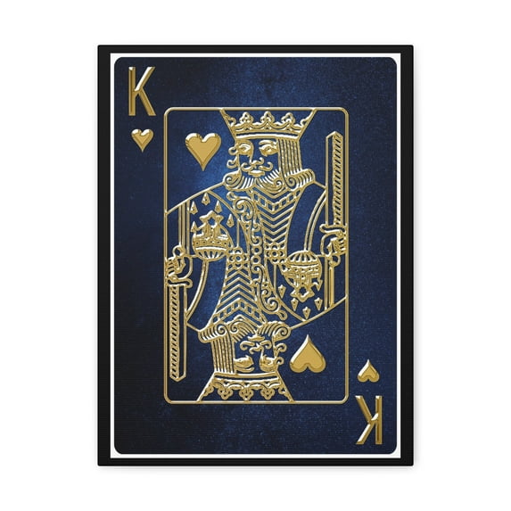 King Of Hearts Space Background Playing Card Canvas Wall Art for Home Decor Ready-to-Hang