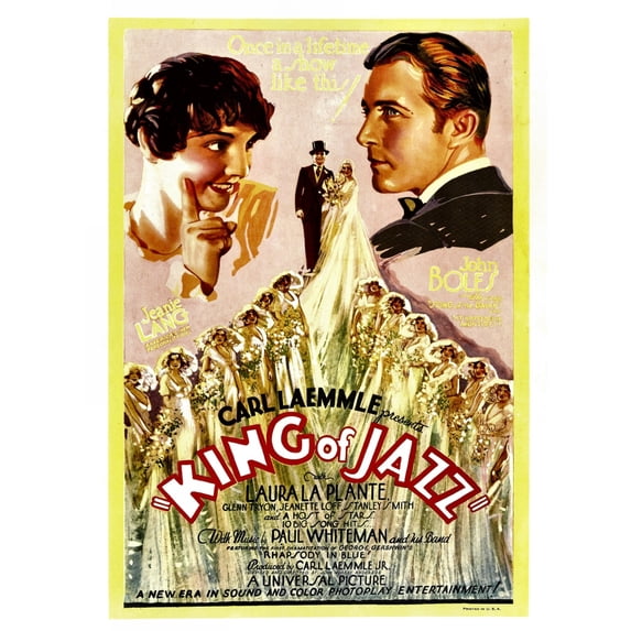 King Of Jazz Top From Left: Jeanie Lang John Boles On Window Card 1930. Movie Poster Masterprint (24 x 36)