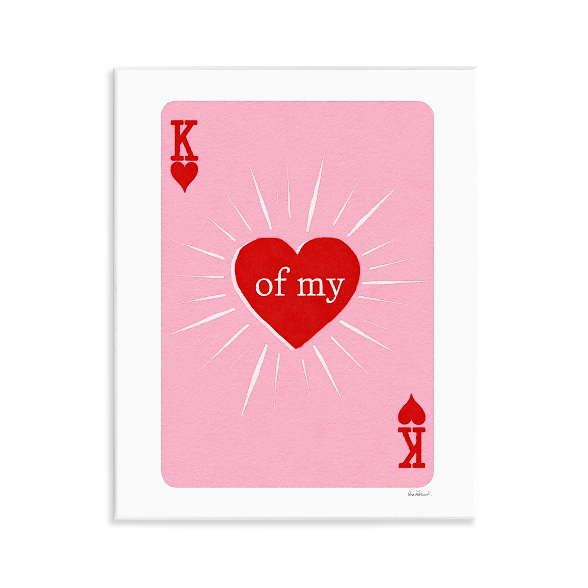 King Of My Heart Wall Plaque Art, design by Amanda Greenwood