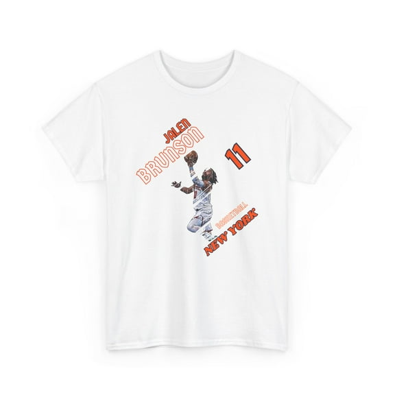 King Of New York Jalen Brunson #11 Cartoon basketball fan Unisex Cotton Tee