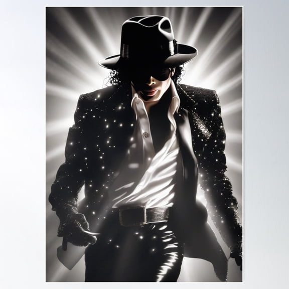 King Of Pop Poster Wall Art, Modern Wall Decor For Living Room Bedroom, 16x24 UNFRAMED